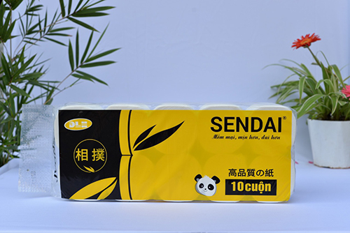 Giấy vệ sinh Sendai vàng lô 10 cuộn